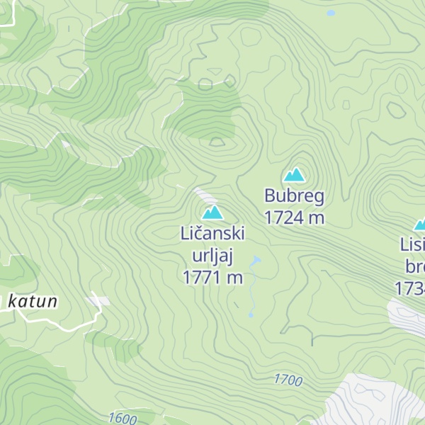 Map of Ličanski urljaj