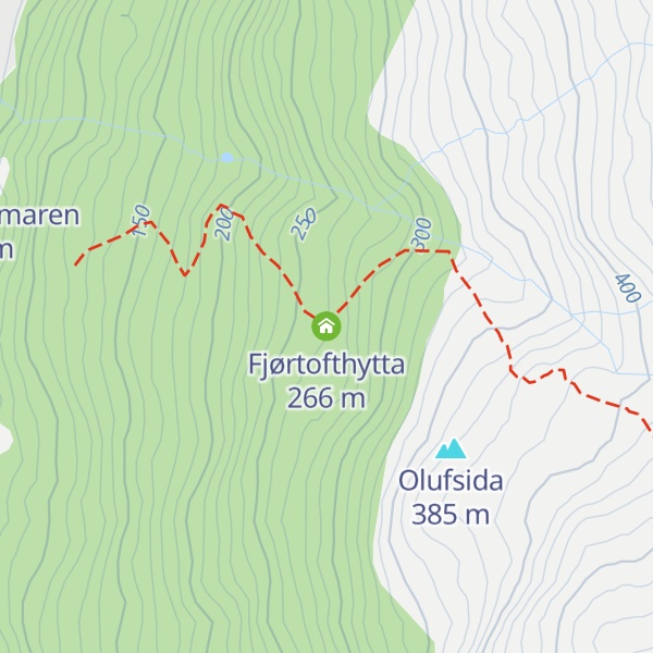 Map of Fjørtofthytta