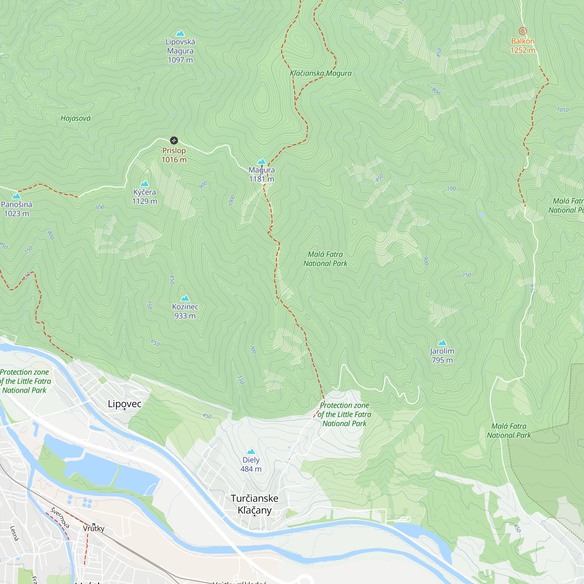Lyžiarska chata map