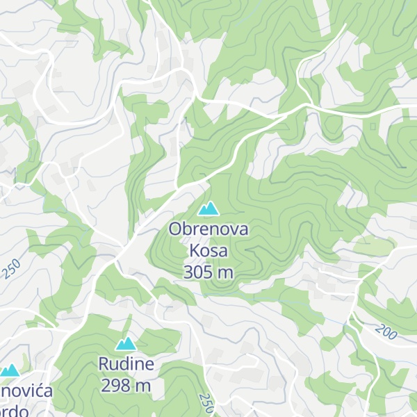 Map of Obrenova Kosa