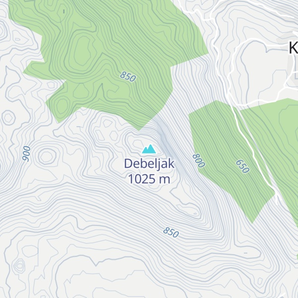 Map of Debeljak