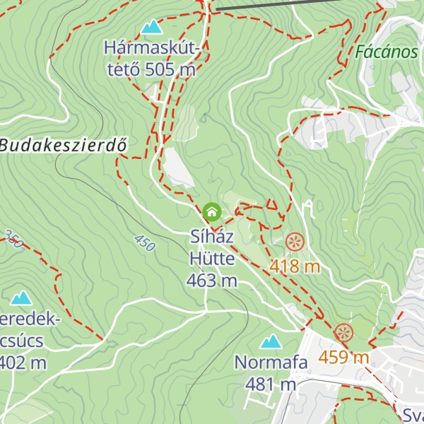 Map of Síház Hütte