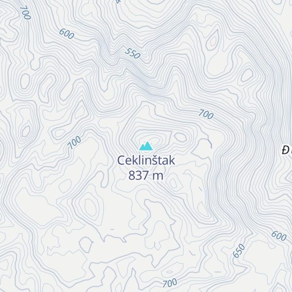Map of Ceklinštak