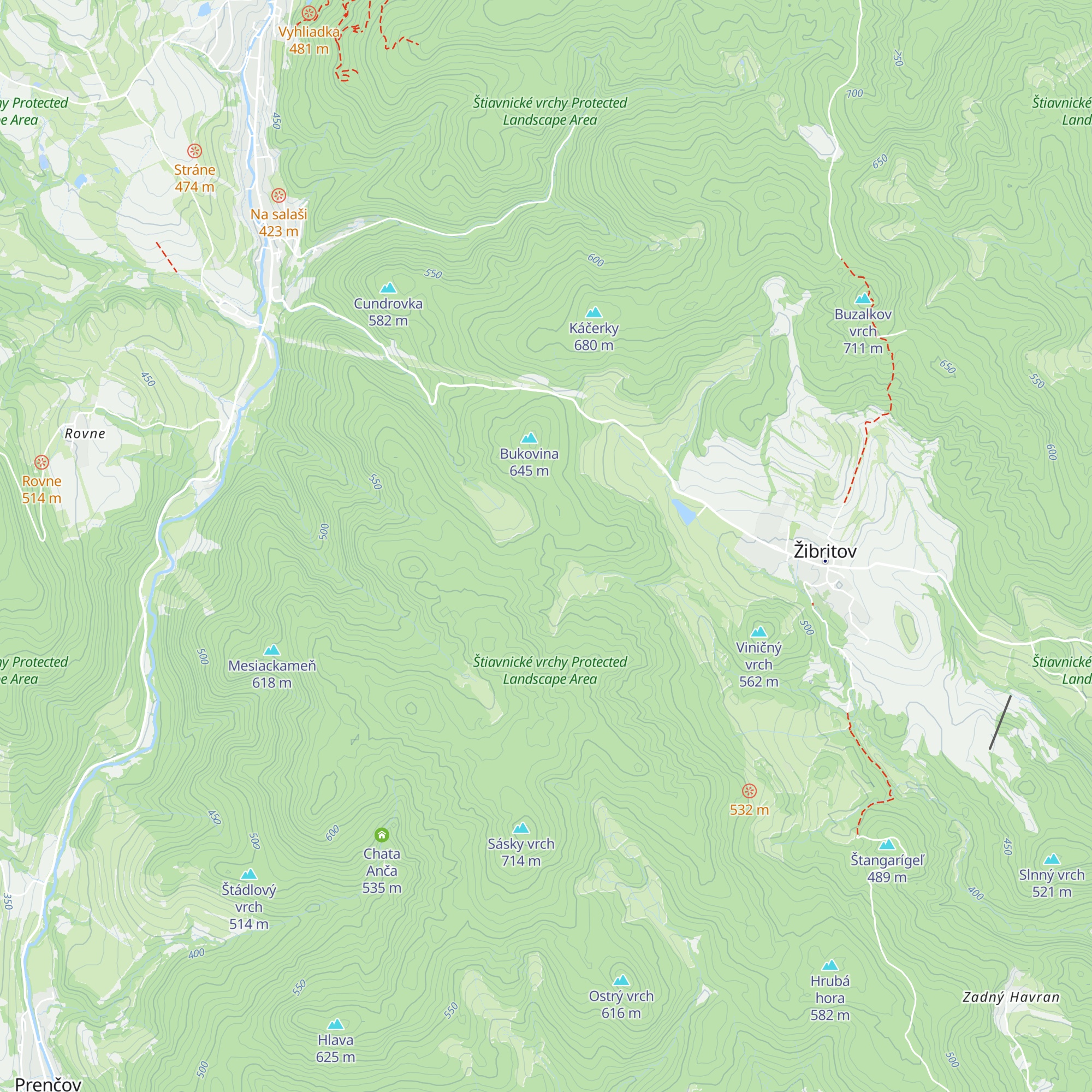 Poľovnícka chata Rázdiel map