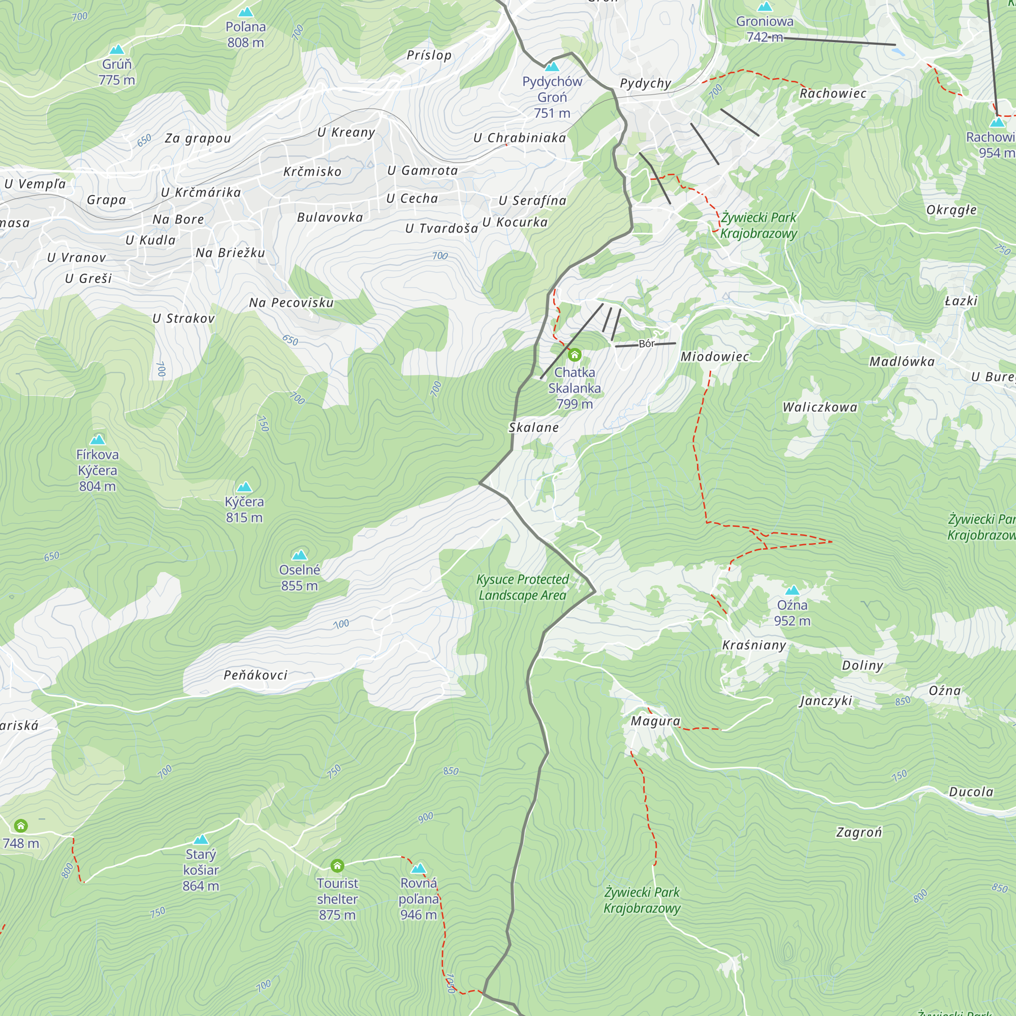 Chalety Vreščovské sedlo map