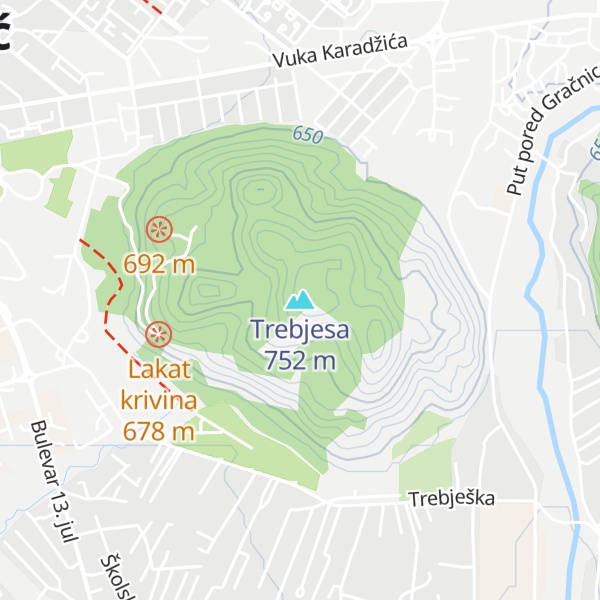 Map of Trebjesa