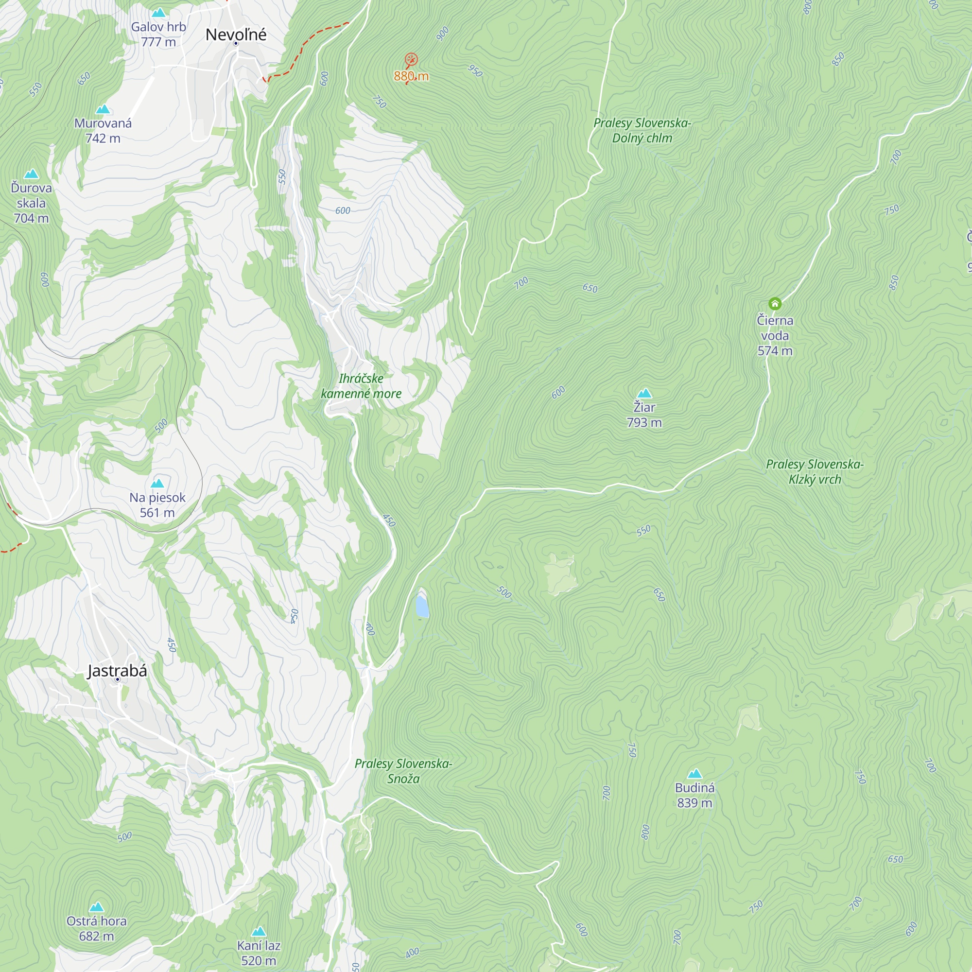 Chata Vápená map