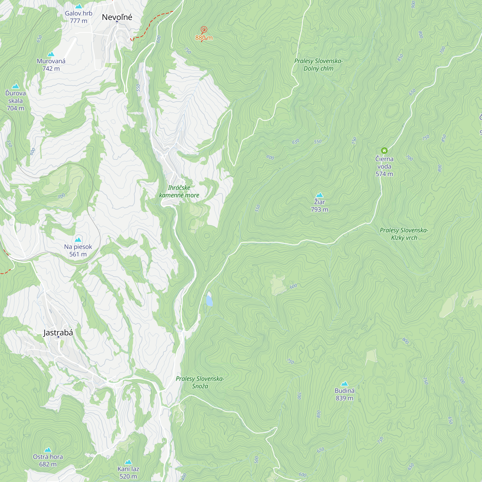 Chata Vápená map