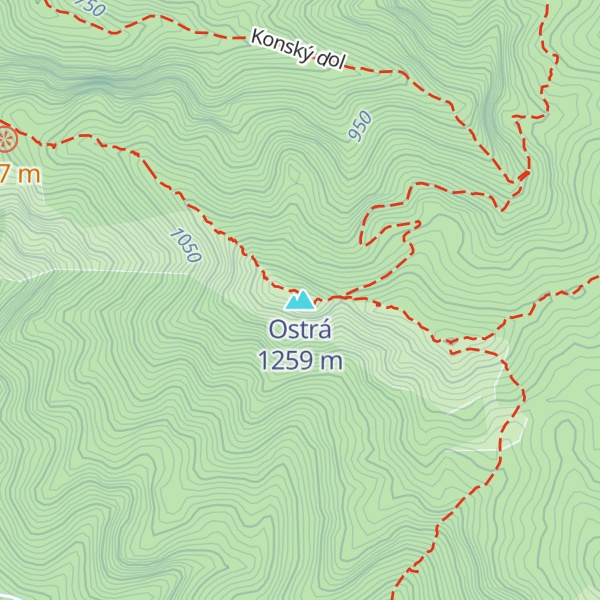 Map of Ostrá