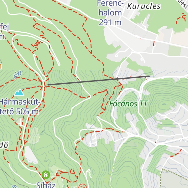 Map of Tündér-hegy