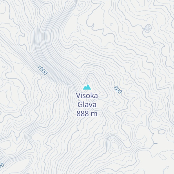 Map of Visoka Glava