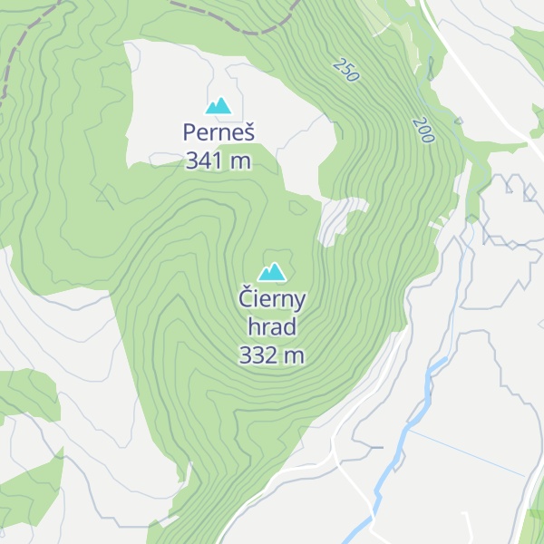 Map of Čierny hrad