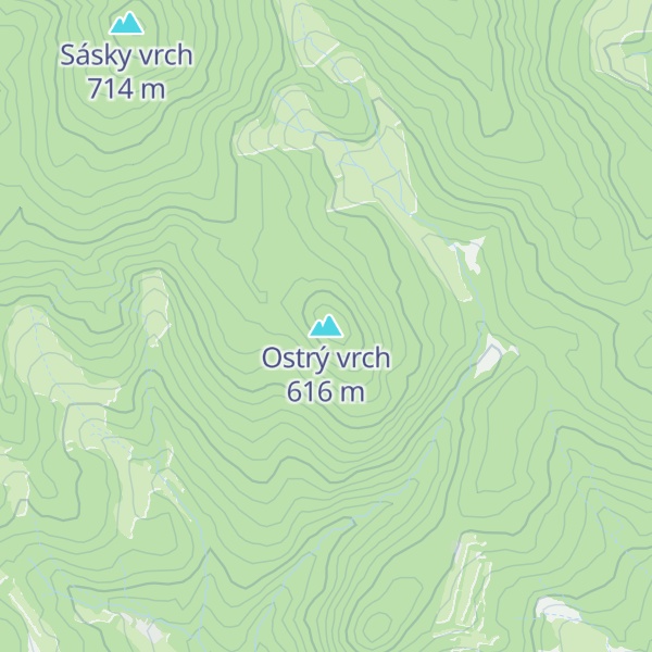 Map of Ostrý vrch