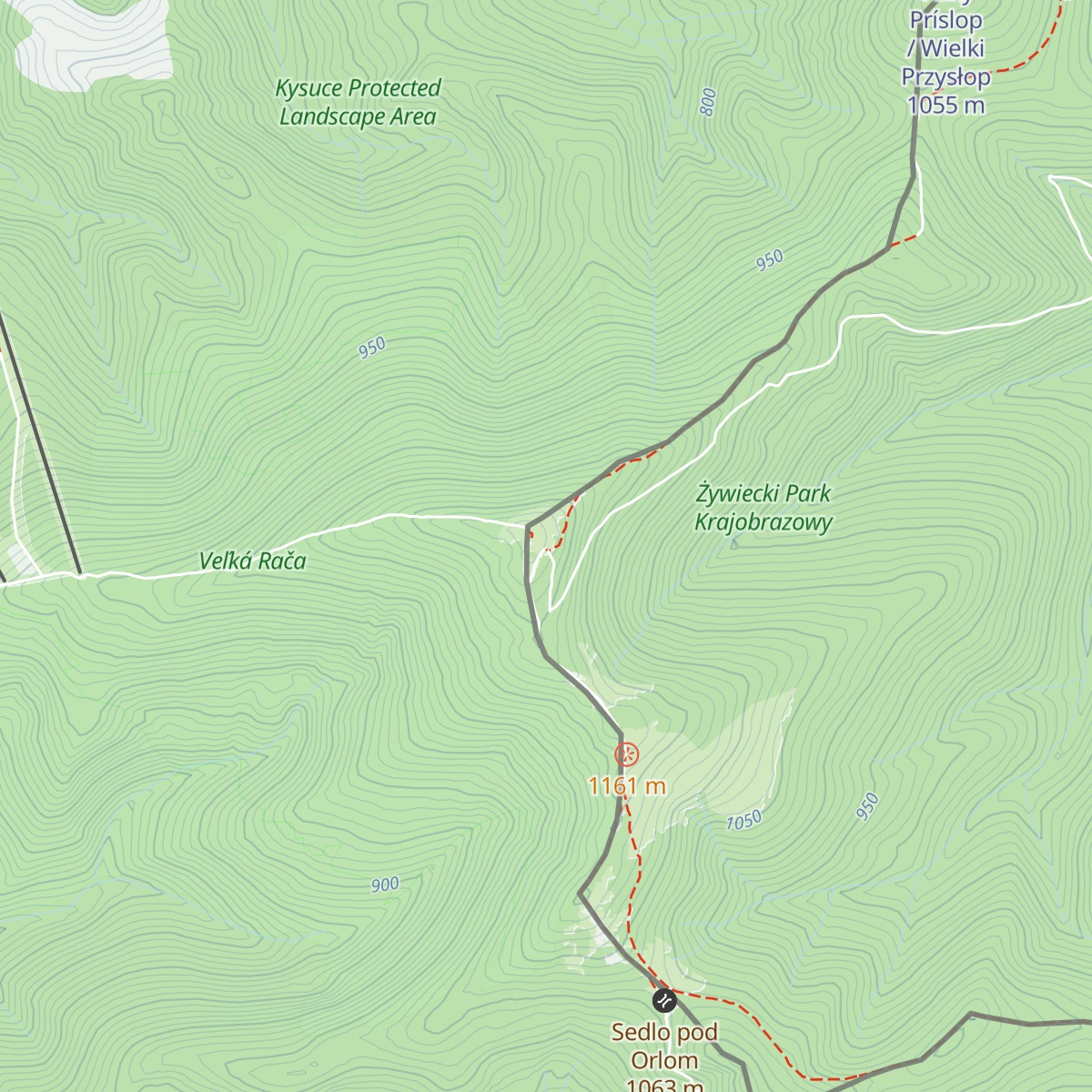Schronisko PTTK na Wielkiej Raczy map