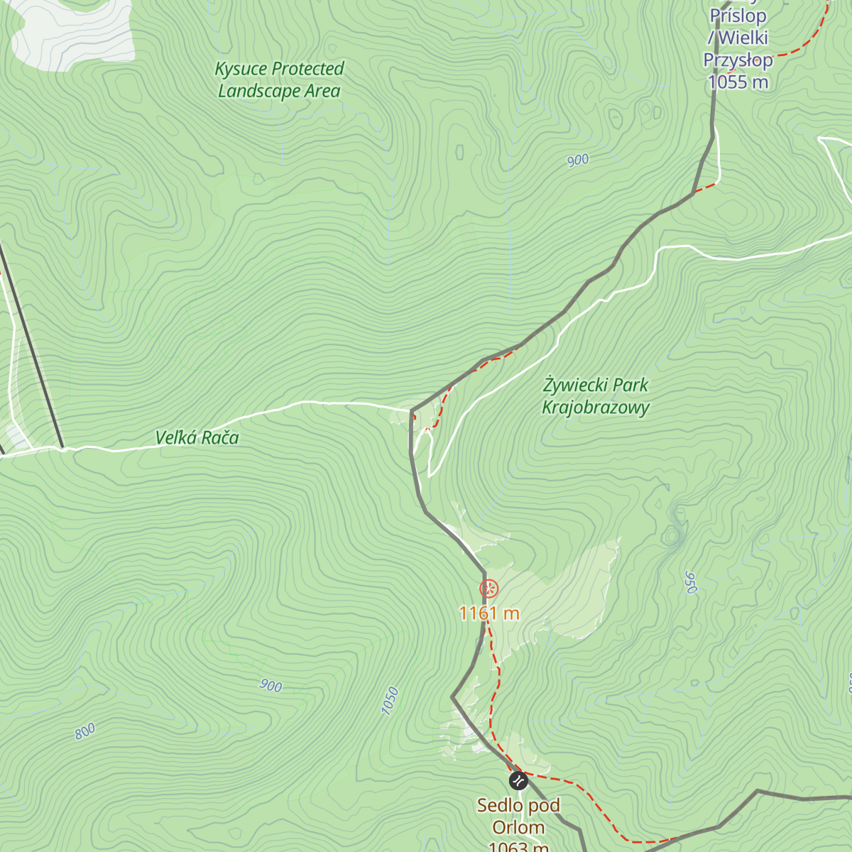 Schronisko PTTK na Wielkiej Raczy map