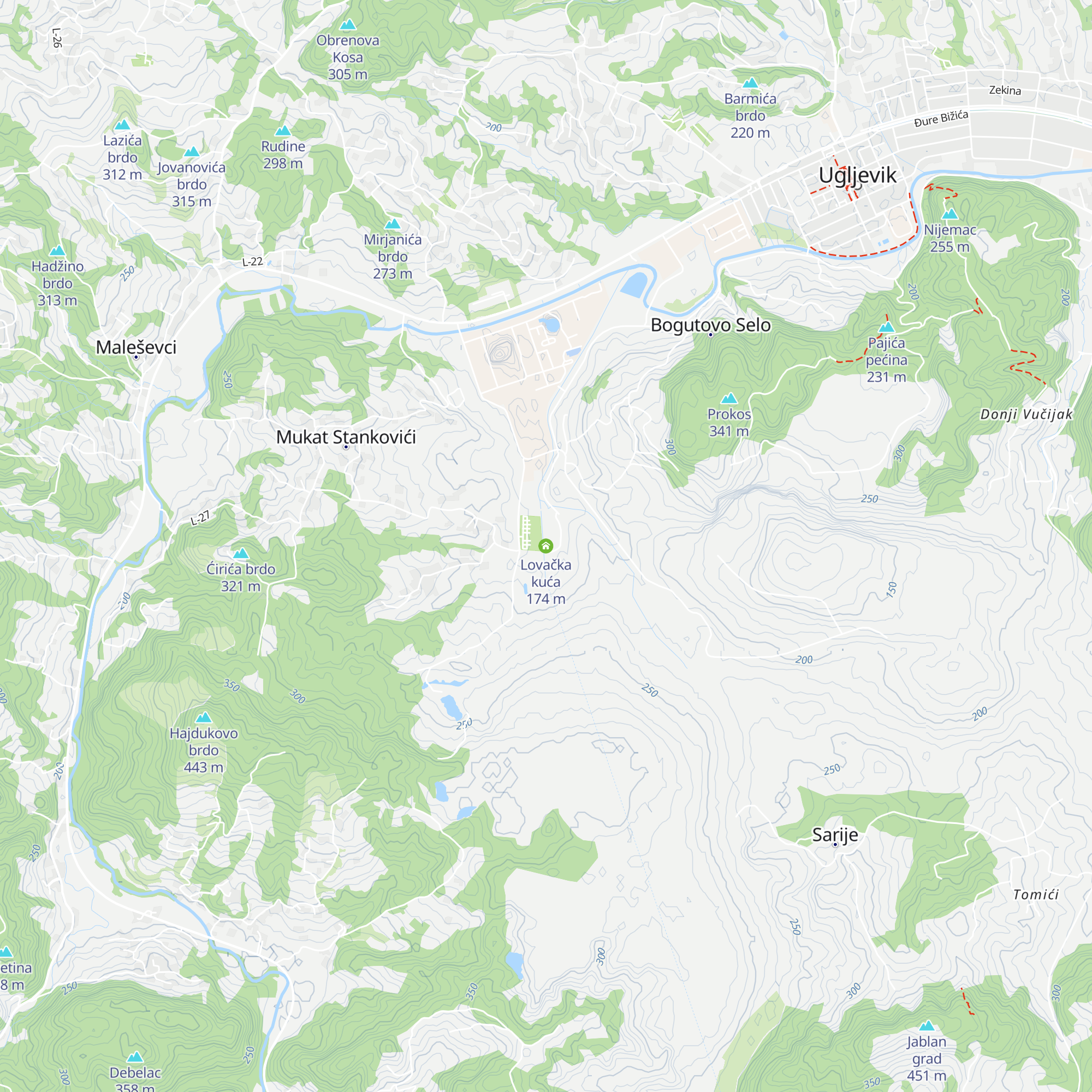 Lovačka kuća map