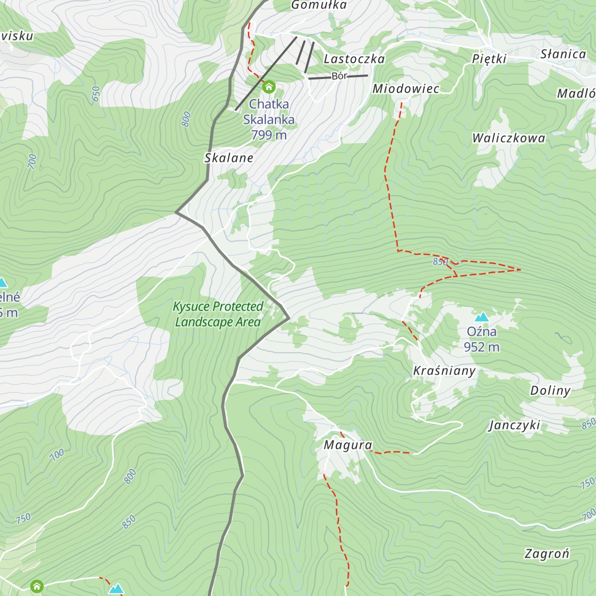 Różowy dom map