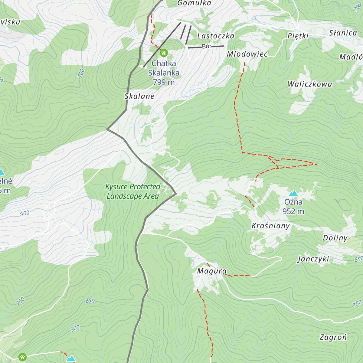 Różowy dom map