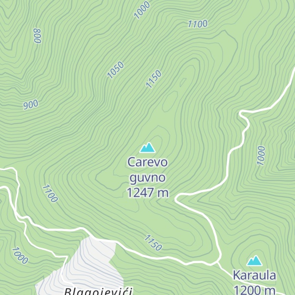 Map of Carevo guvno