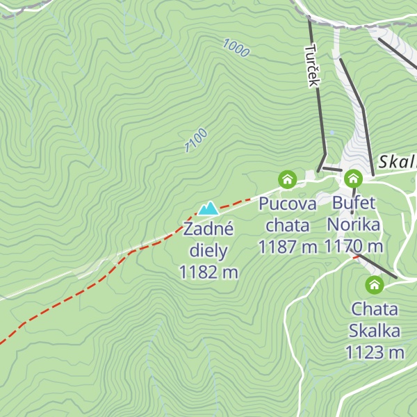 Map of Zadné diely