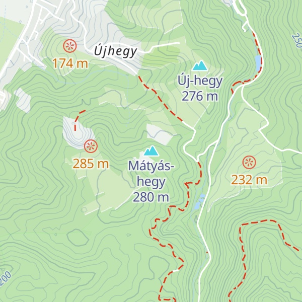 Map of Mátyás-hegy