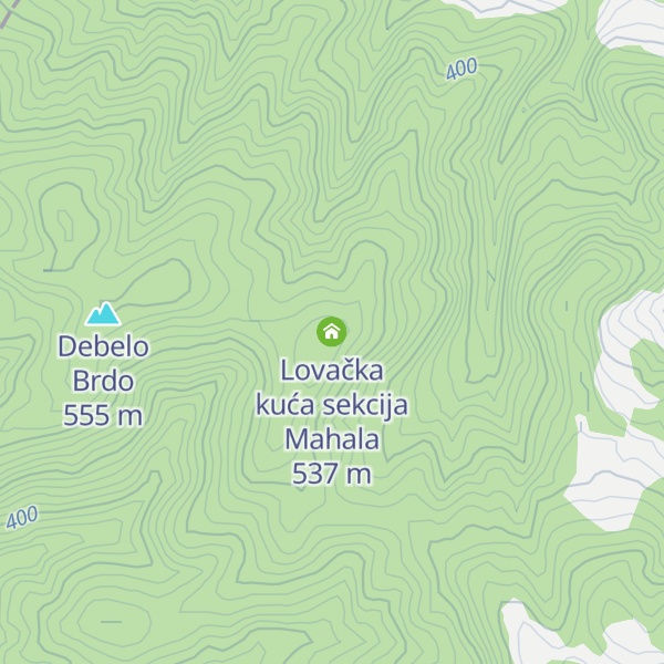 Map of Lovačka kuća sekcija Mahala