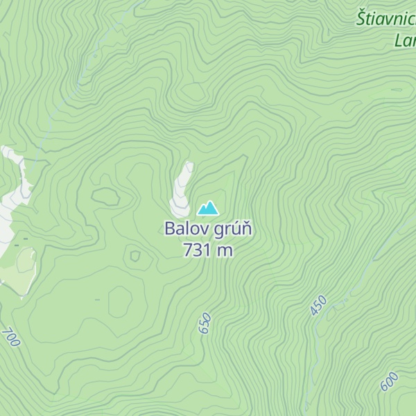 Map of Balov grúň