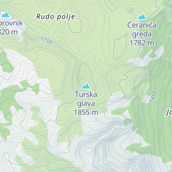 Map of Turska glava