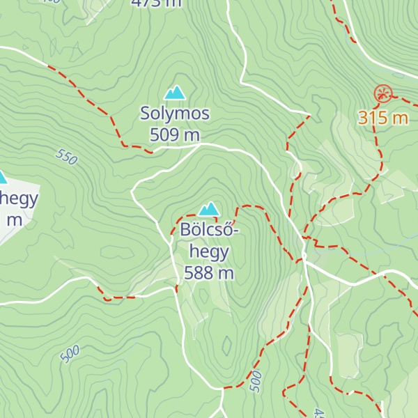 Map of Bölcső-hegy