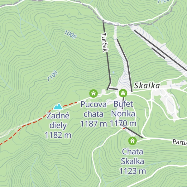 Map of Pucova chata