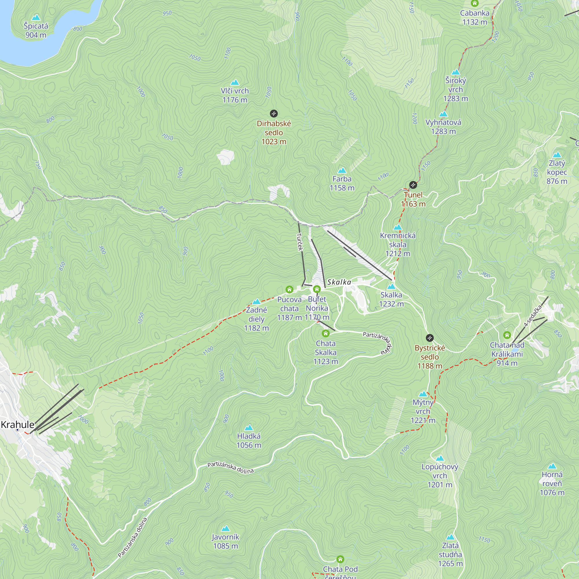 Pucova chata map