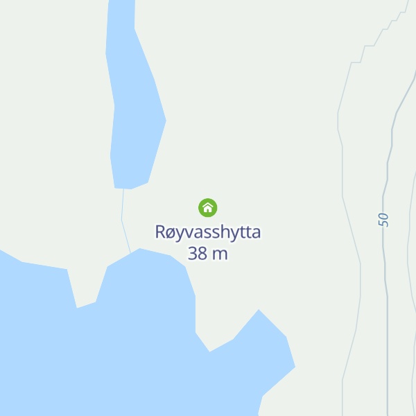 Map of Røyvasshytta