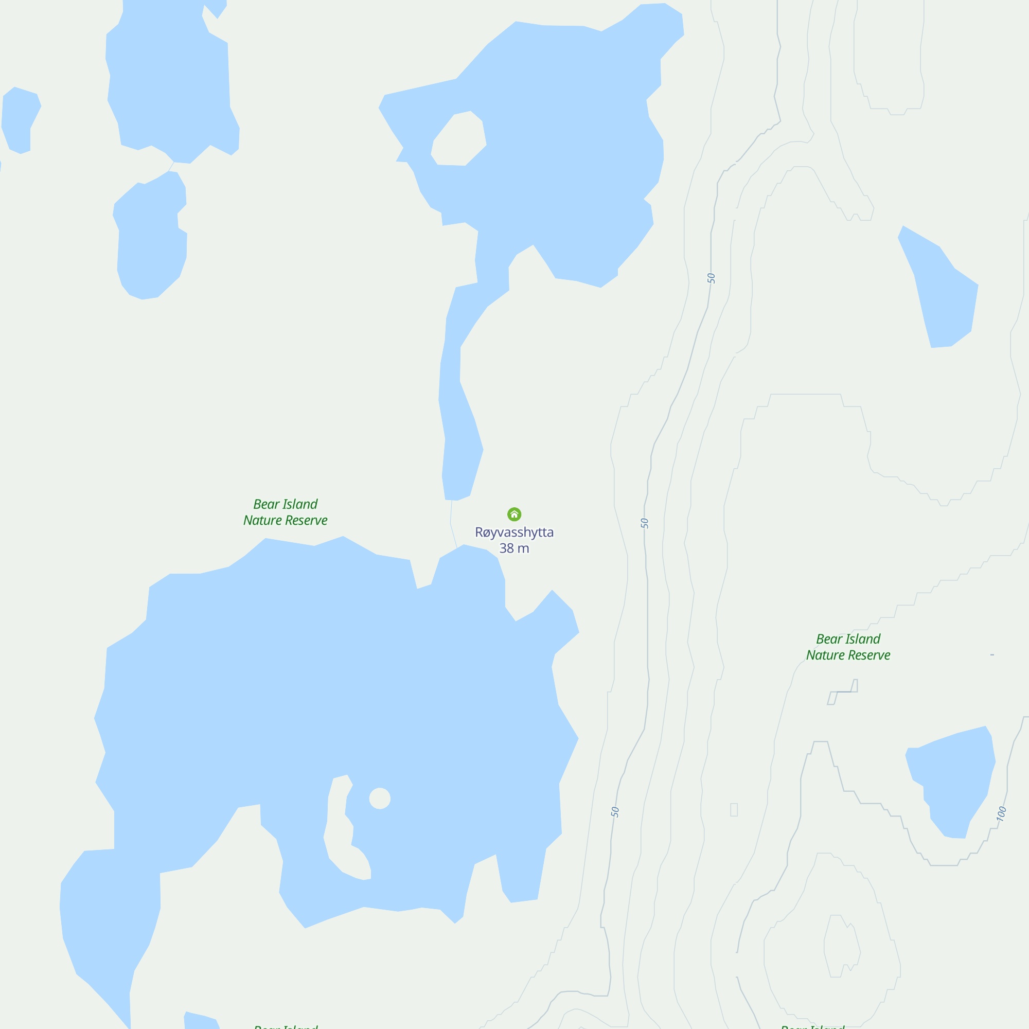 Røyvasshytta map