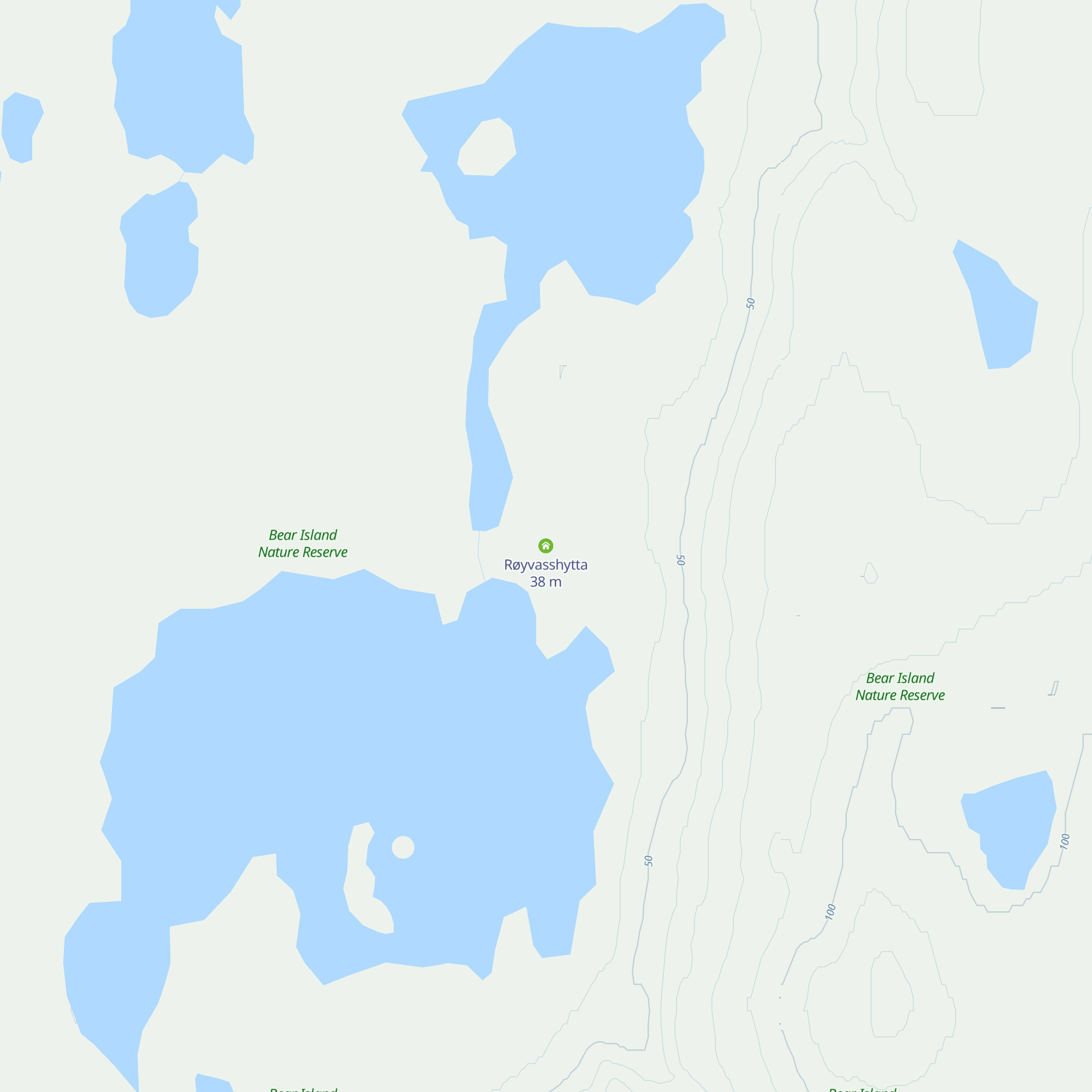 Røyvasshytta map