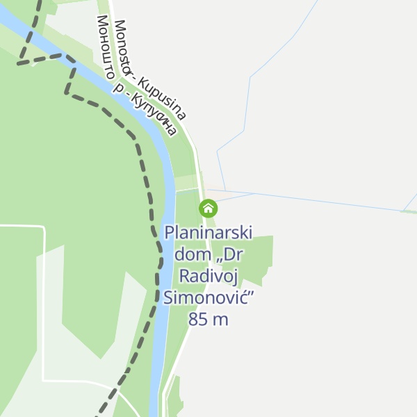 Map of Planinarski dom „Dr Radivoj Simonović”