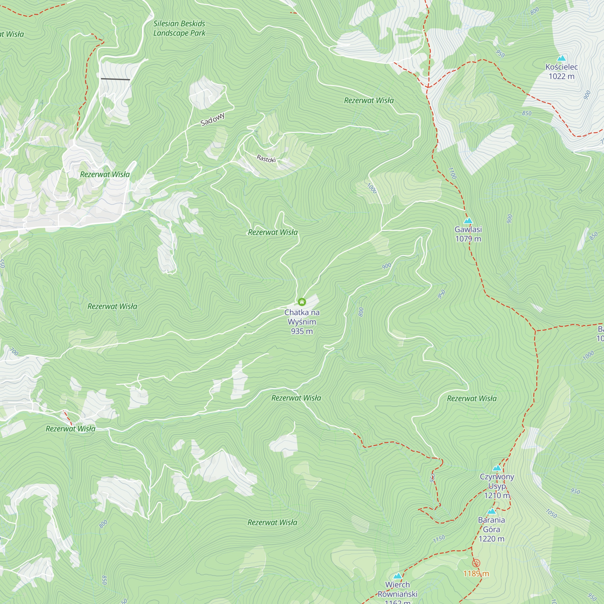 Chatka na Wyśnim map