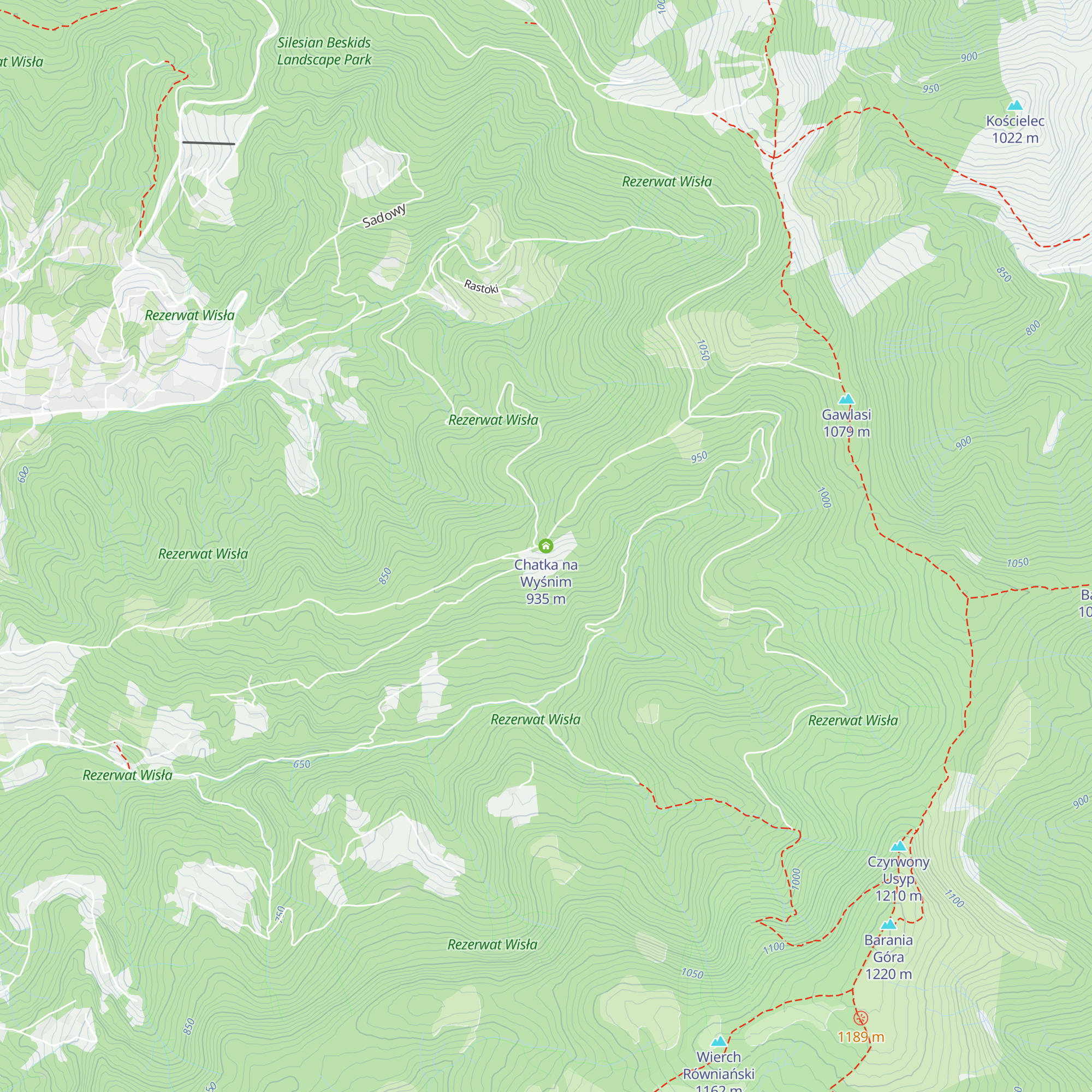 Chatka na Wyśnim map