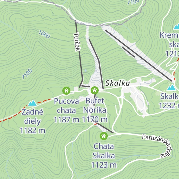 Map of Chata na Skalke