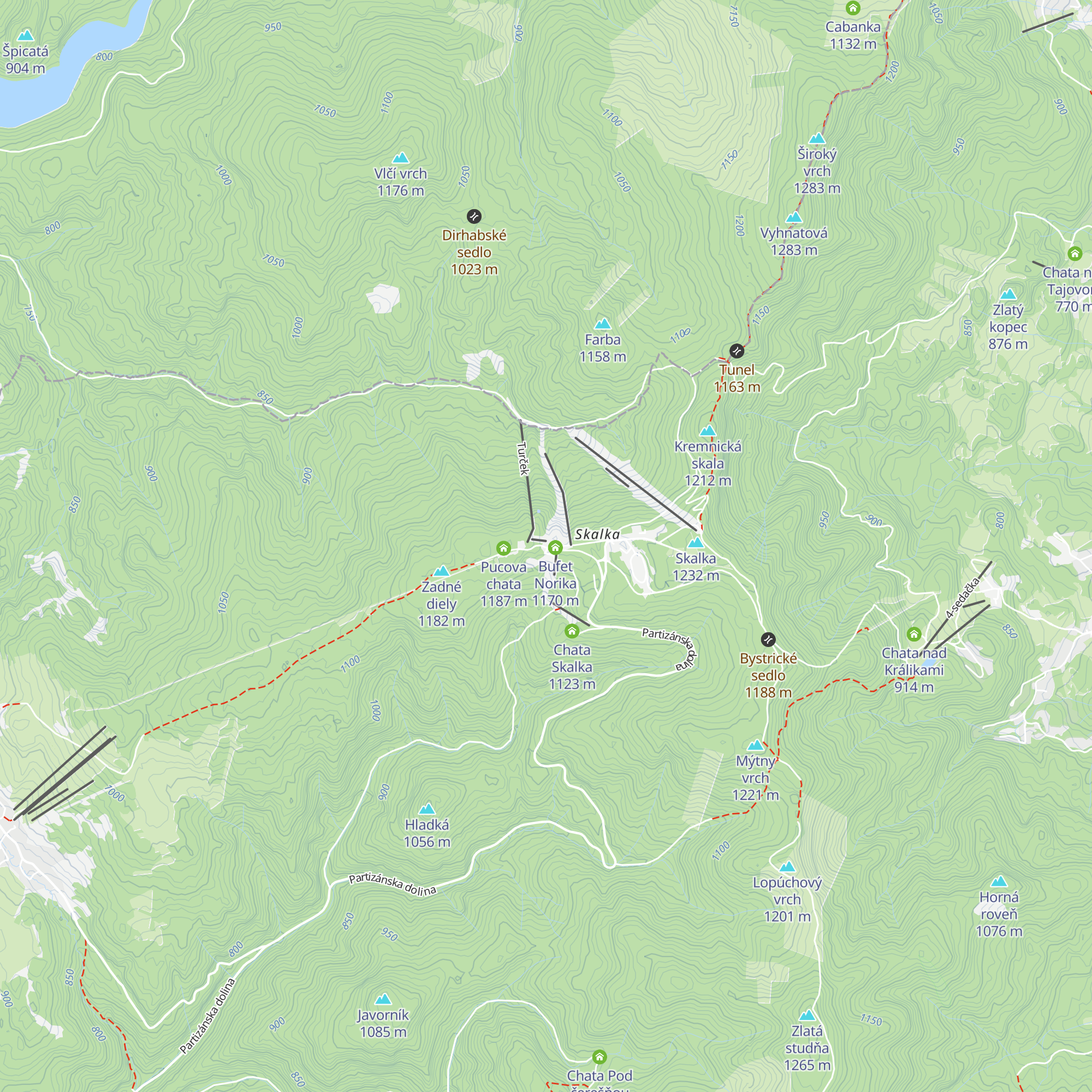 Chata na Skalke map