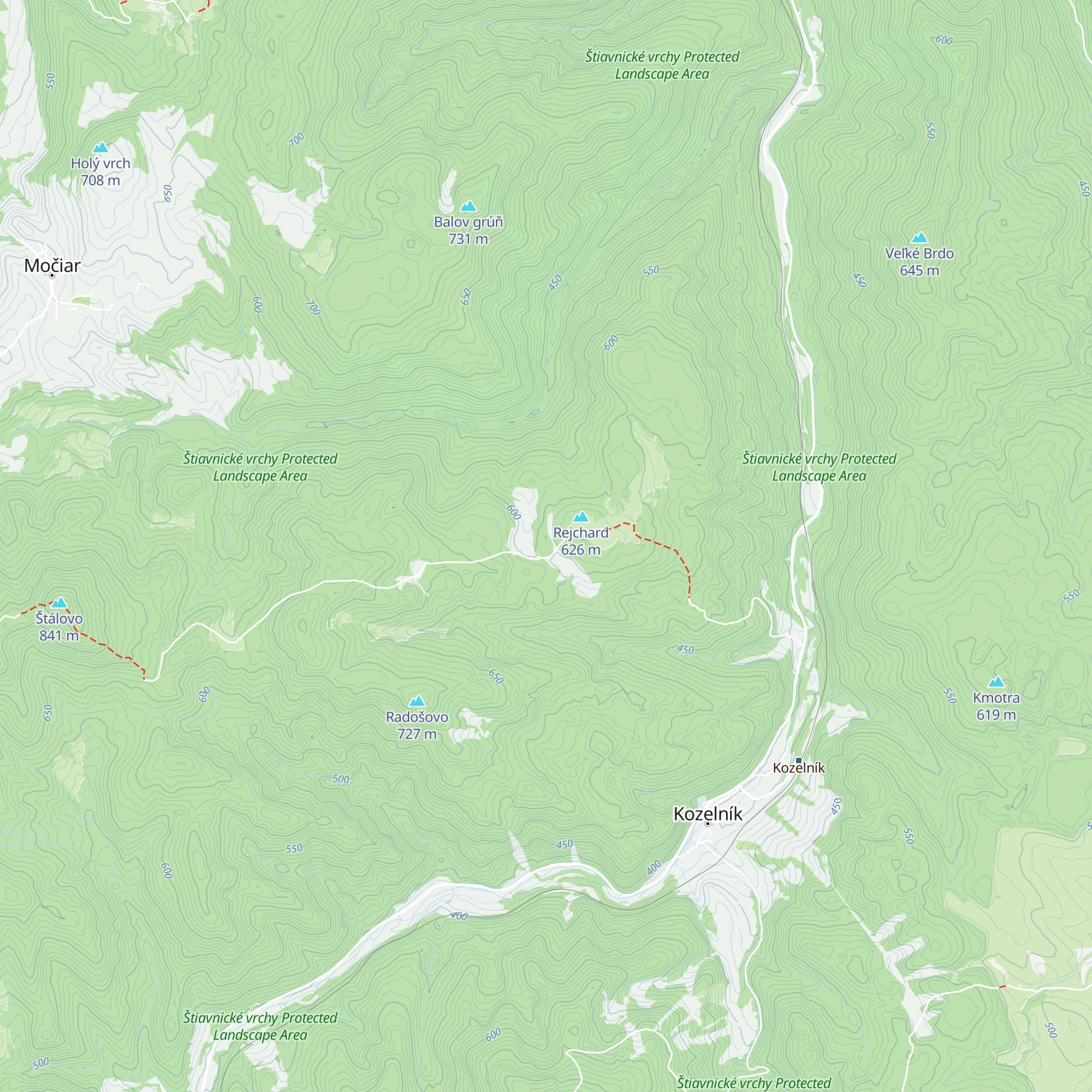 Zrub pod Rejchardom map