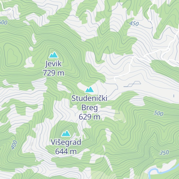 Map of Studenički Breg