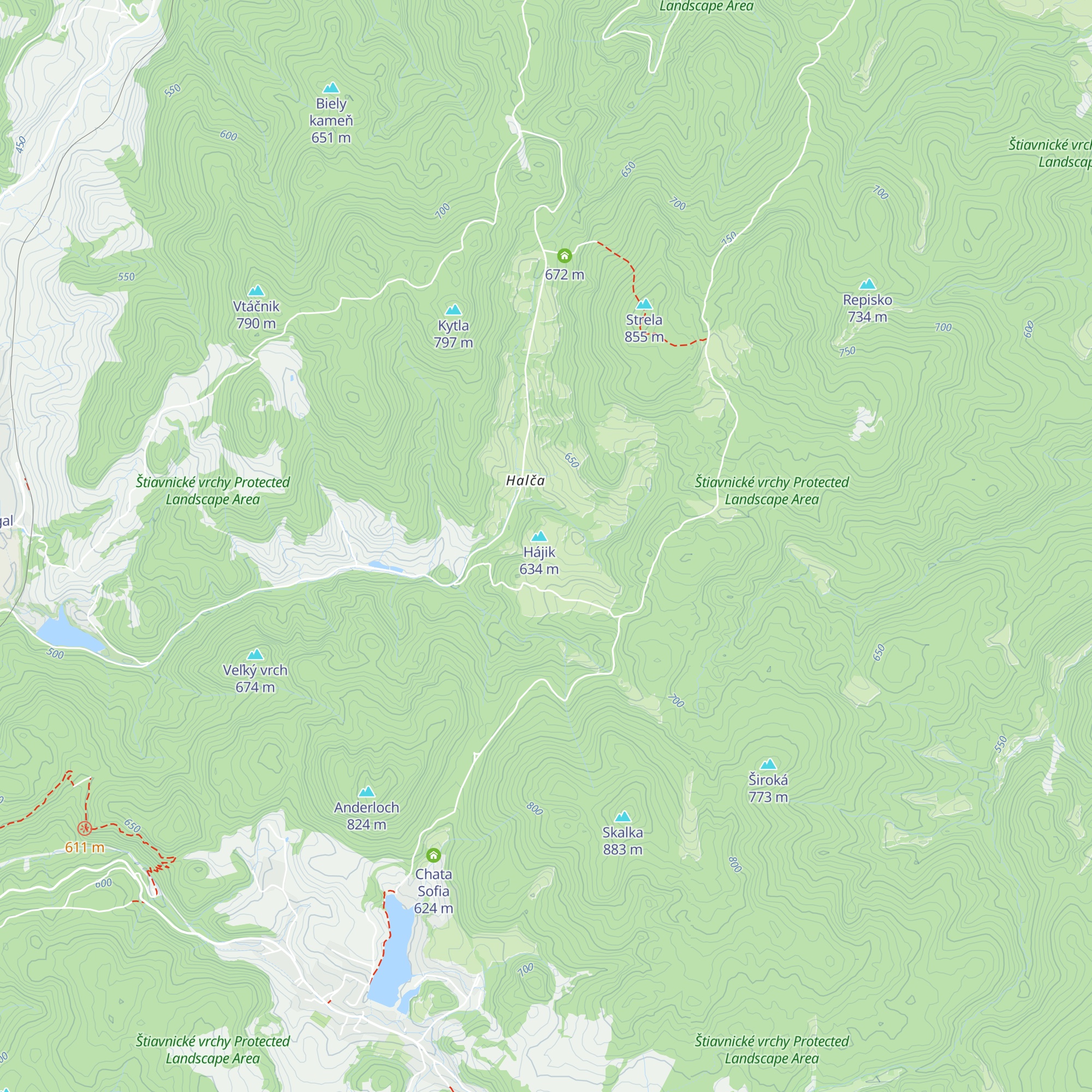 Saleziánska chata map