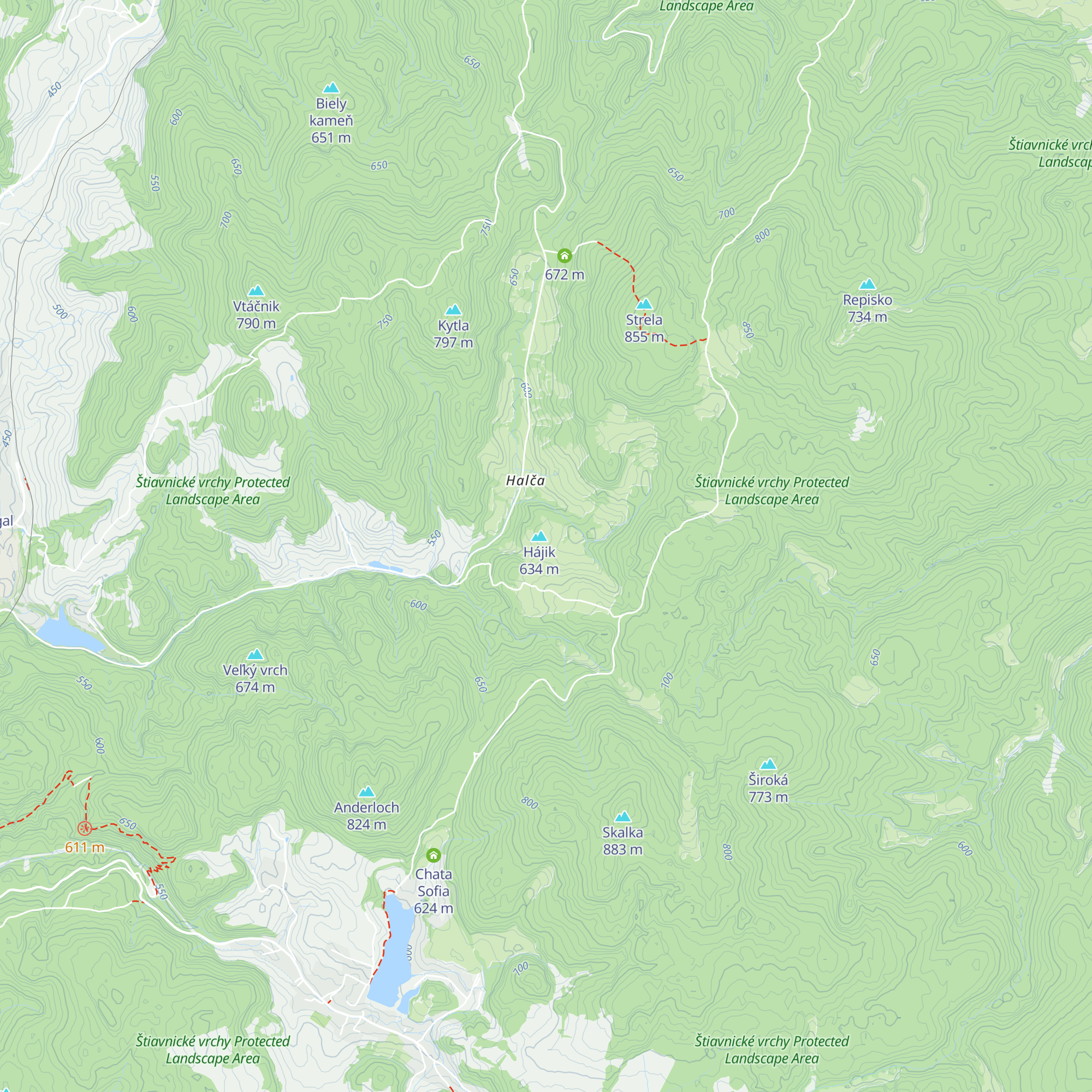 Saleziánska chata map