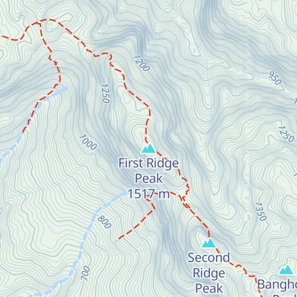 Map of First Ridge Peak