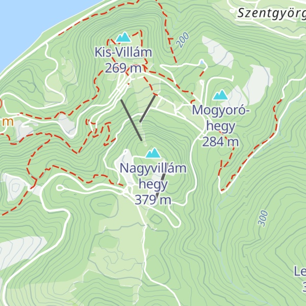 Map of Nagyvillám hegy