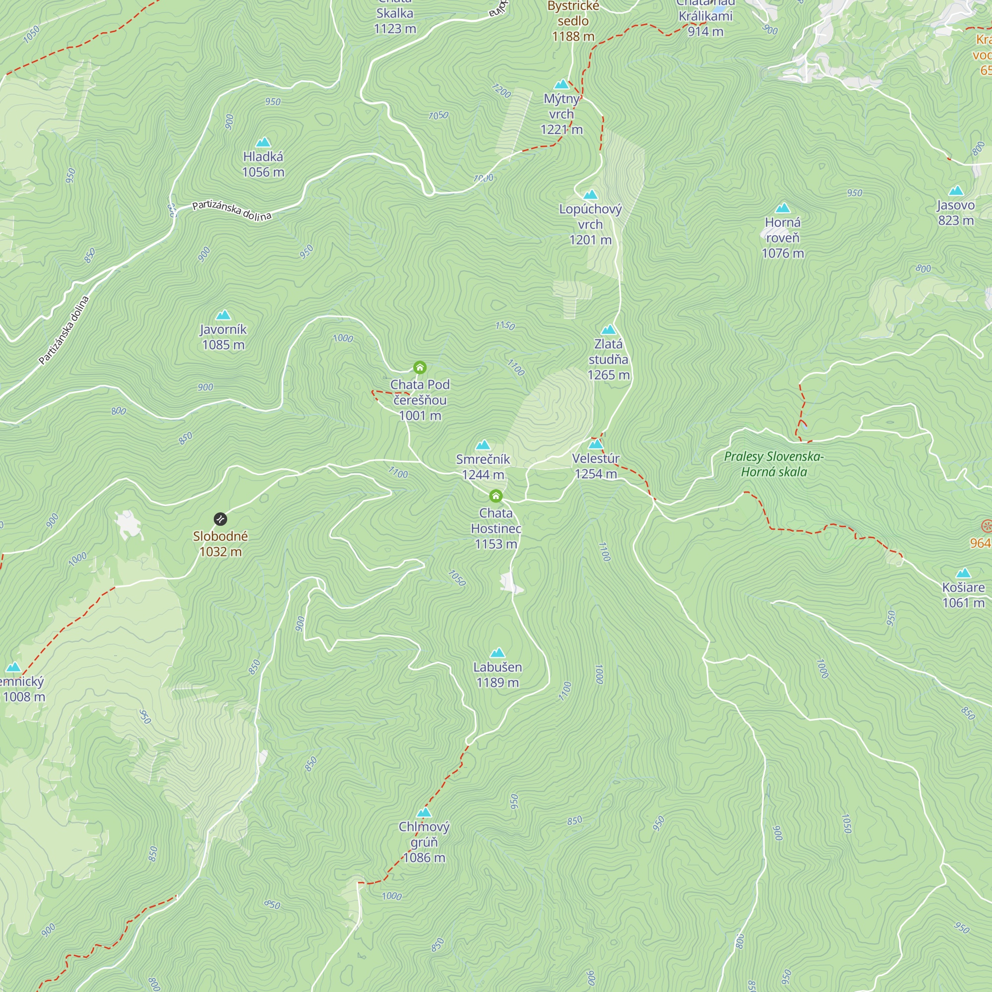Chata Hostinec map