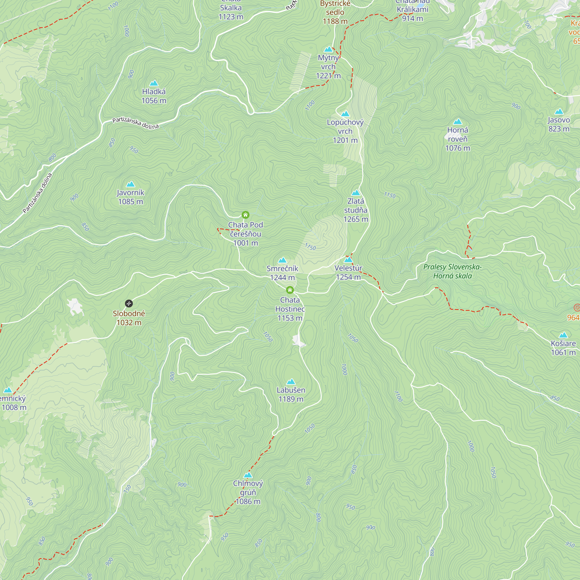 Chata Hostinec map