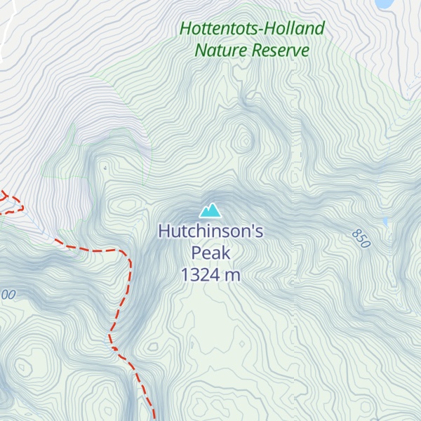 Map of Hutchinson's Peak