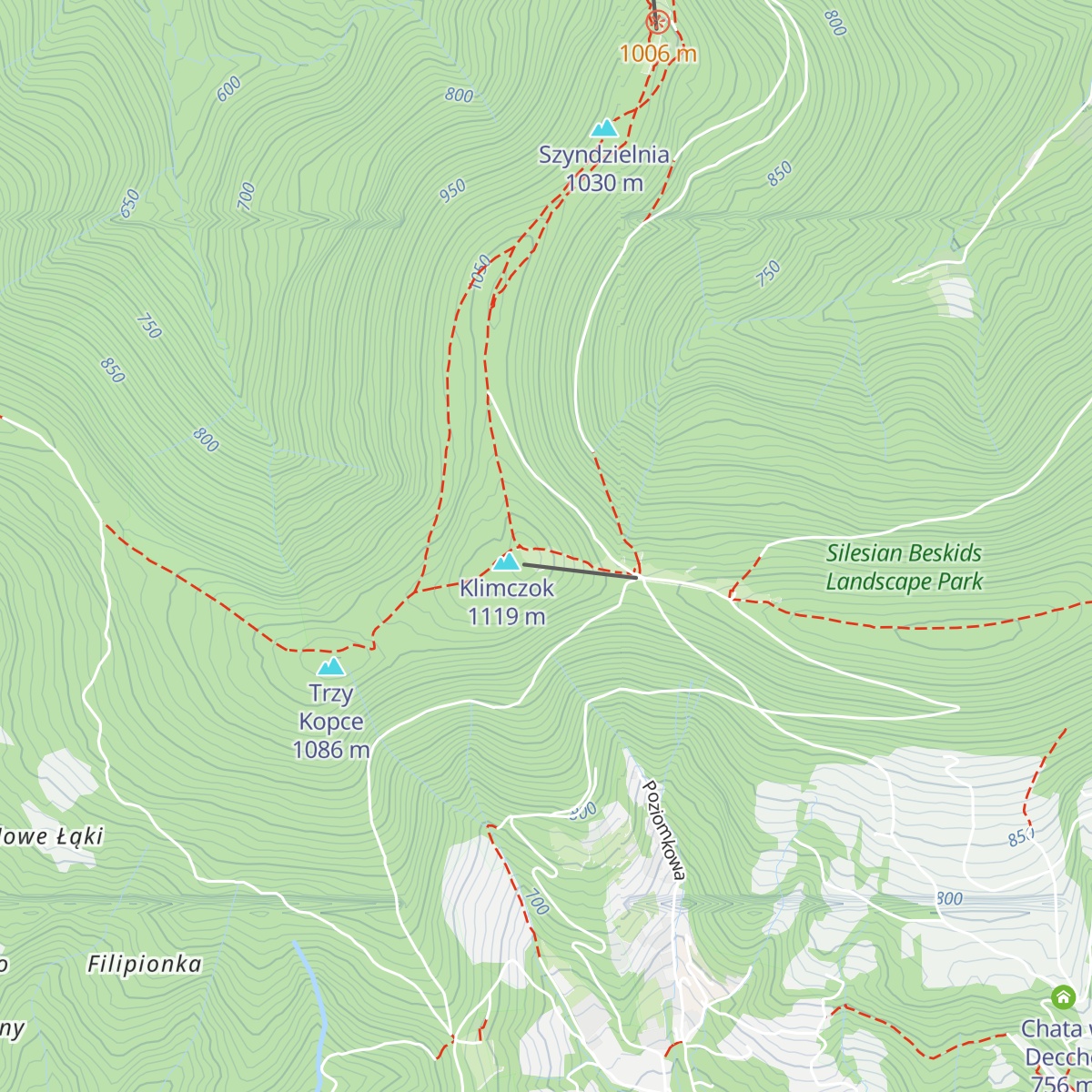 Chatka na Klimczoku map