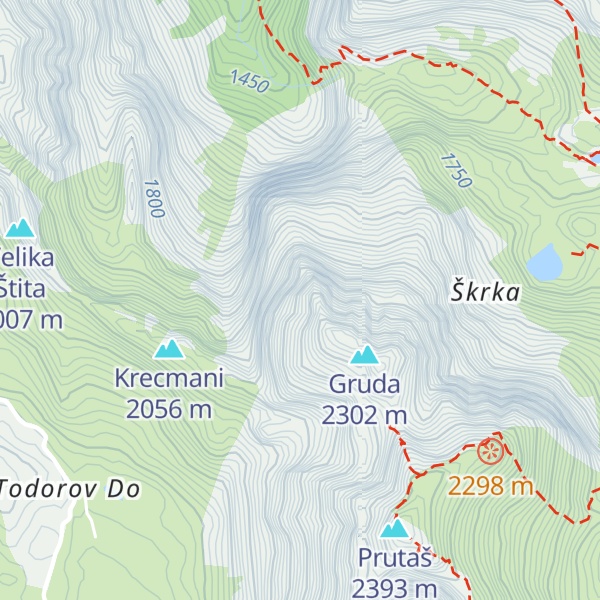 Map of Žuta greda